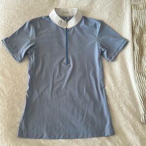 NWOT Samshield competition shirt blue sparkle SMALL S